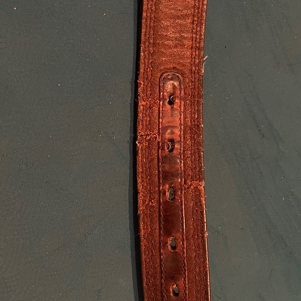 Women’s Nocona Genuine Leather Westen Belt 34 Butterfly Cross Statement Buckle - Picture 13 of 16